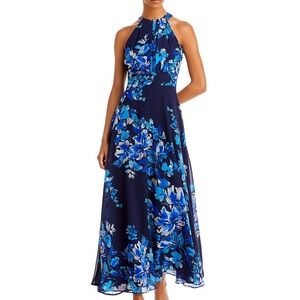 Eliza J Blue Floral Maxi Dress